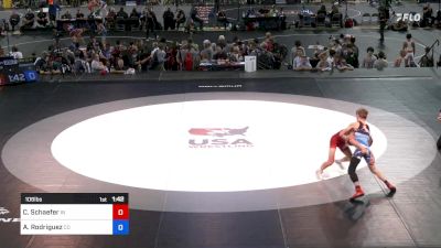 106 lbs Cons 32 #2 - Caleb Schaefer, Indiana vs Alex Rodriguez, Colorado