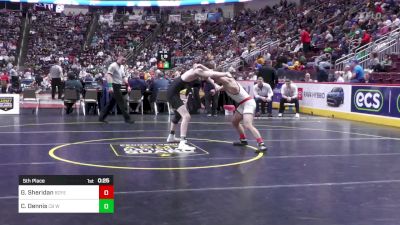 133 lbs 5th Place - Gavin Sheridan, Boyertown vs Chris Dennis, CB West