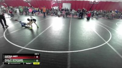 75 lbs Round 3 - Paisley Ritschard, Pec-Argyle Youth Wrestling vs Justina Akey, Wisconsin