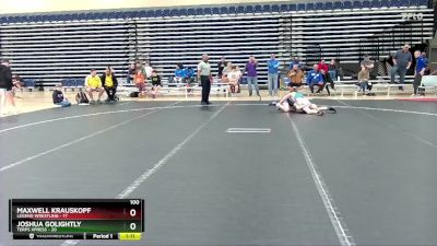 100 lbs Round 4 (10 Team) - Joshua Golightly, Terps Xpress vs Maxwell Krauskopf, Legend Wrestling