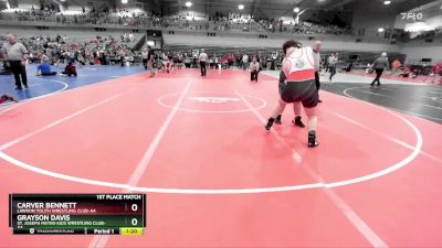 210 lbs 1st Place Match - Carver Bennett, Lawson Youth Wrestling Club-AA vs Grayson Davis, St. Joseph Metro Kids Wrestling Club-AA