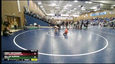 76 lbs Cons. Round 5 - Kellon Burman, Wasatch vs Timmy Crittenden, South Summit Wrestling Club