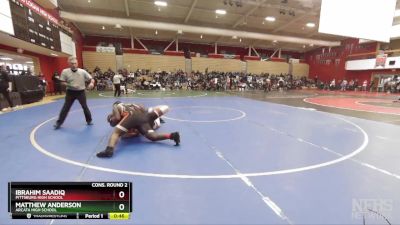 217 lbs Cons. Round 2 - Ibrahim Saadiq, Pittsburg High School vs Matthew Anderson, Arcata High School