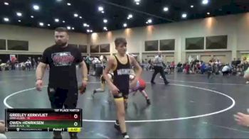 95 lbs Finals (2 Team) - Owen Henriksen, Iowa Black vs Greeley Kerkvliet, Iowa Silver