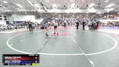 191 lbs Cons. Round 7 - Andjela Prijovic, Unattached - Iowa vs Lessly Sandoval, University Of Saint Mary