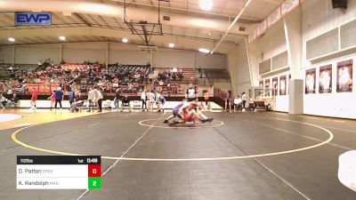 112 lbs Consi Of 4 - Dominic Patton, Sperry High School vs Kaden Randolph, Mannford High School