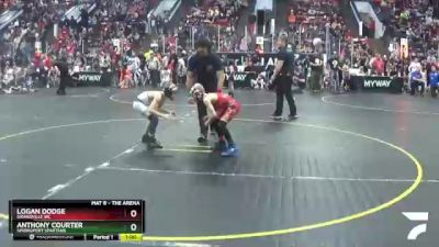 61 lbs Quarterfinal - Anthony Courter, Springport Spartans vs Logan Dodge, Grandville WC