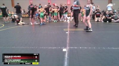 78 lbs Quarterfinals (8 Team) - McKalee Holmes, Badbass vs Peyton Sargent, Nebraska Queens Of The Corn 2