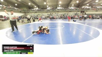 65 lbs Quarterfinal - Bowen Bartow, Southern Boone Wrestling Club-AAA vs Trace Core, Marceline Kids Wrestling Club