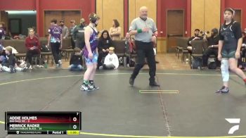 150 lbs Round 2 (4 Team) - Merrick Radke, Untouchables Black vs Addie Holmes, Bad Bass WC