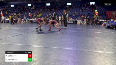 75 lbs 7th Place - Aubrey Jolley, Owen J. Roberts vs Shaylie Parrish, Upper Perkiomen