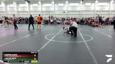 120 lbs Round 6 (8 Team) - Cooper Davis, Combat Athletics Black vs Carter Beck, Glasgow WA