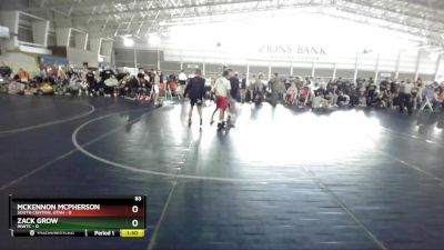 83 lbs Round 1 (4 Team) - Zack Grow, INWTC vs McKennon McPherson, South Central Utah