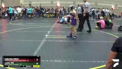 86 lbs Placement - Rylee Allen-Patterson, Ragin Raisins WC vs Kenlynn Nau, Ares