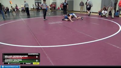 95 lbs Quarterfinal - William Derrenbacher, Gulf Coast Wrestling Club vs Andrew Walters, Arab Youth Wrestling