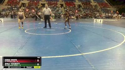 105 lbs Semis & 1st Wrestleback (8 Team) - Anna White, E1-Central Cass vs Emily Youboty, W2-Bismarck Legacy