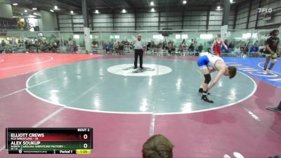 132 lbs Round 1 (4 Team) - Elliott Crews, FCA WRESTLING vs Alex Soukup, NORTH CAROLINA WRESTLING FACTORY - BLUE