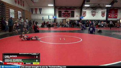 3 lbs Semifinal - Cael Eatock, Ballard vs Keegan Sparrow, Keokuk Kids Wrestling Club