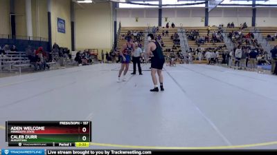 157 lbs Cons. Semi - Caleb Durr, Augustana vs Aden Welcome, Minnesota State