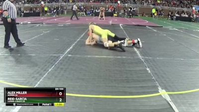 D4-144 lbs Champ. Round 1 - Reid Garcia, Lumen Christi HS vs Alex Miller, Homer HS