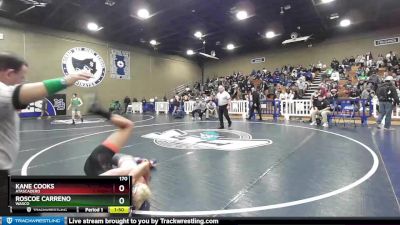 170 lbs Semifinal - Kane Cooks, Atascadero vs Roscoe Carreno, Wasco