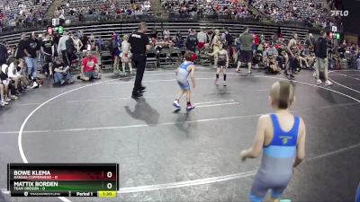 50 lbs Semis & 1st Wrestleback (8 Team) - Bowe Klema, Kansas Copperhead vs Mattix Borden, Team Oregon