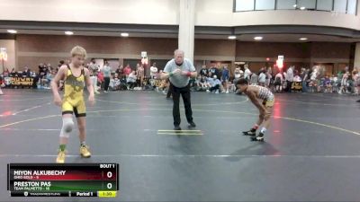 95 lbs Round 1 (4 Team) - Miyon Alkubechy, Ohio Gold vs Preston Pas, Team Palmetto