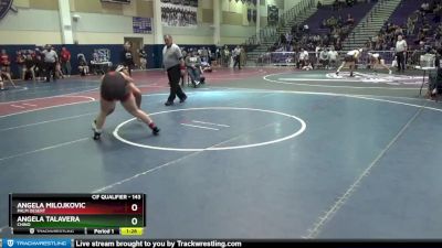 143 lbs Quarterfinal - Angela Talavera, Chino vs Angela Milojkovic, Palm Desert