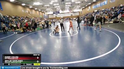 100+ Semifinal - Brylee Gavilanez, Fremont Wrestling Club vs Avery Colvin, Roy Wrestling Club