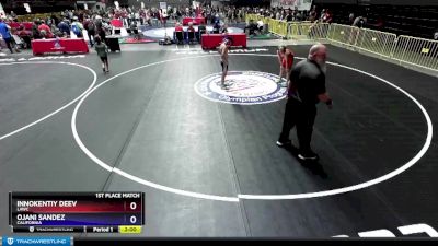 117 lbs 1st Place Match - Innokentiy Deev, LAWC vs Ojani Sandez, California