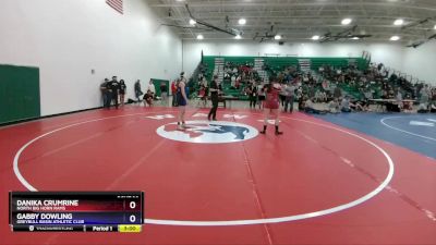 140 lbs Round 1 - Danika Crumrine, North Big Horn Rams vs Gabby Dowling, Greybull Basin Athletic Club