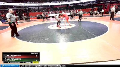 3A 220 lbs Quarterfinal - Charles Walker, Joliet (Central) vs Luke Liberatore, Chicago (Marist)