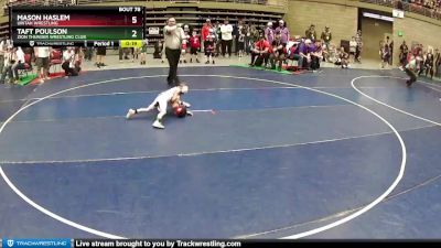 51 lbs Quarterfinal - Mason Haslem, Uintah Wrestling vs Taft Poulson, Zion Thunder Wrestling Club