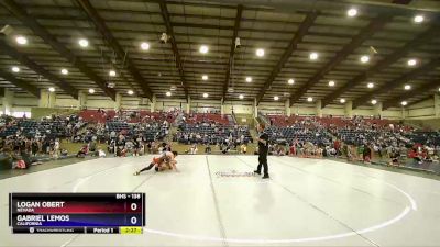 138 lbs Cons. Round 2 - Logan Obert, Nevada vs Gabriel Lemos, California