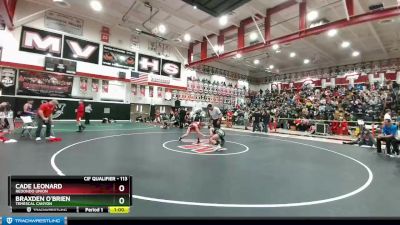 113 lbs Cons. Round 2 - Cade Leonard, Redondo Union vs Braxden O`Brien, Temescal Canyon