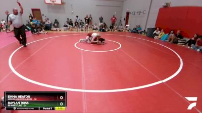 165 lbs Round 4 (6 Team) - Raylan Ross, BB Wrestling vs Emma Heaton, High Plains Marauders