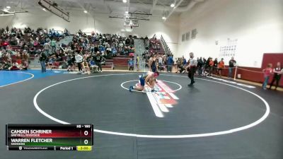 160 lbs Cons. Round 1 - Warren Fletcher, Shoshoni vs Camden Schriner, Greybull/Riverside