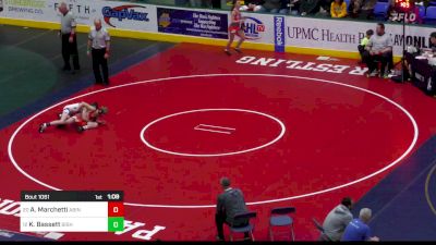 96 lbs Quarterfinal - Alex Marchetti, Abington Heights vs Keegan Bassett, Bishop McCort