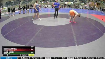 287 lbs Round 1 (4 Team) - Jesse Luttrell, Yamhill-Carlton vs Luke Bigsby, Banks