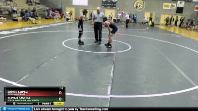 112 lbs 3rd Place Match - James Lopez, West Anchorage vs Eliyah Savusa, South Anchorage High School