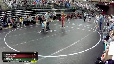 80 lbs Round 2 (6 Team) - Kaden Sergio, Iowa USA Red vs Casey Lee, South Dakota Lightning