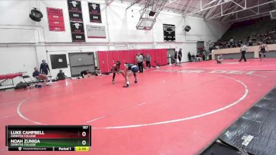 157 lbs Cons. Round 3 - Luke Campbell, Cerritos College vs Noah Zuniga, Cerritos College