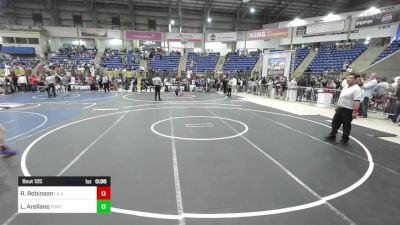 125 lbs 5th Place - Raif Robinson, La Junta Jr/Sr High School vs Lorenzo Arellano, Fort Lupton