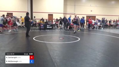 74 kg Cons 32 #1 - Aiden Cartwright, Dubuque Wrestling Club vs Bryce McDonough, Norse RTC