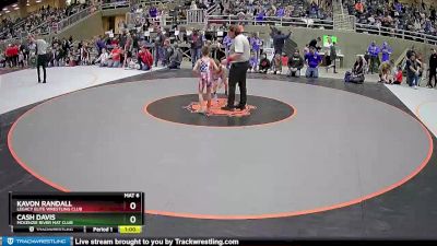 62 lbs Champ. Round 2 - Cash Davis, McKenzie River Mat Club vs Kavon Randall, Legacy Elite Wrestling Club