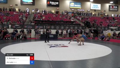 120 lbs Semis - Zao Estrada, Daughters Of Zion Wrestling vs Noelani Lutz, Gold Rush Wrestling