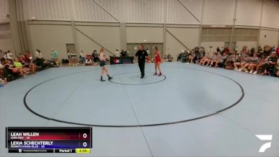 106 lbs Placement Matches (8 Team) - Leah Willen, Ohio Red vs Lexia Schechterly, Pennsylvania Blue