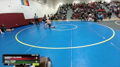 190 lbs Champ. Round 1 - Beau Mann, Natrona County vs Darren Calhoun, Pinedale