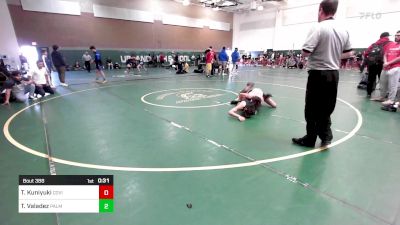 132 lbs Consi Of 32 #2 - Timothy Kuniyuki, Covina vs Triston Valadez, Palm Desert