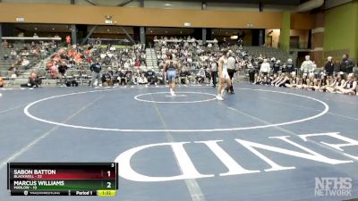 126 lbs Finals (8 Team) - Marcus Williams, MARLOW vs Sabon Batton, BLACKWELL